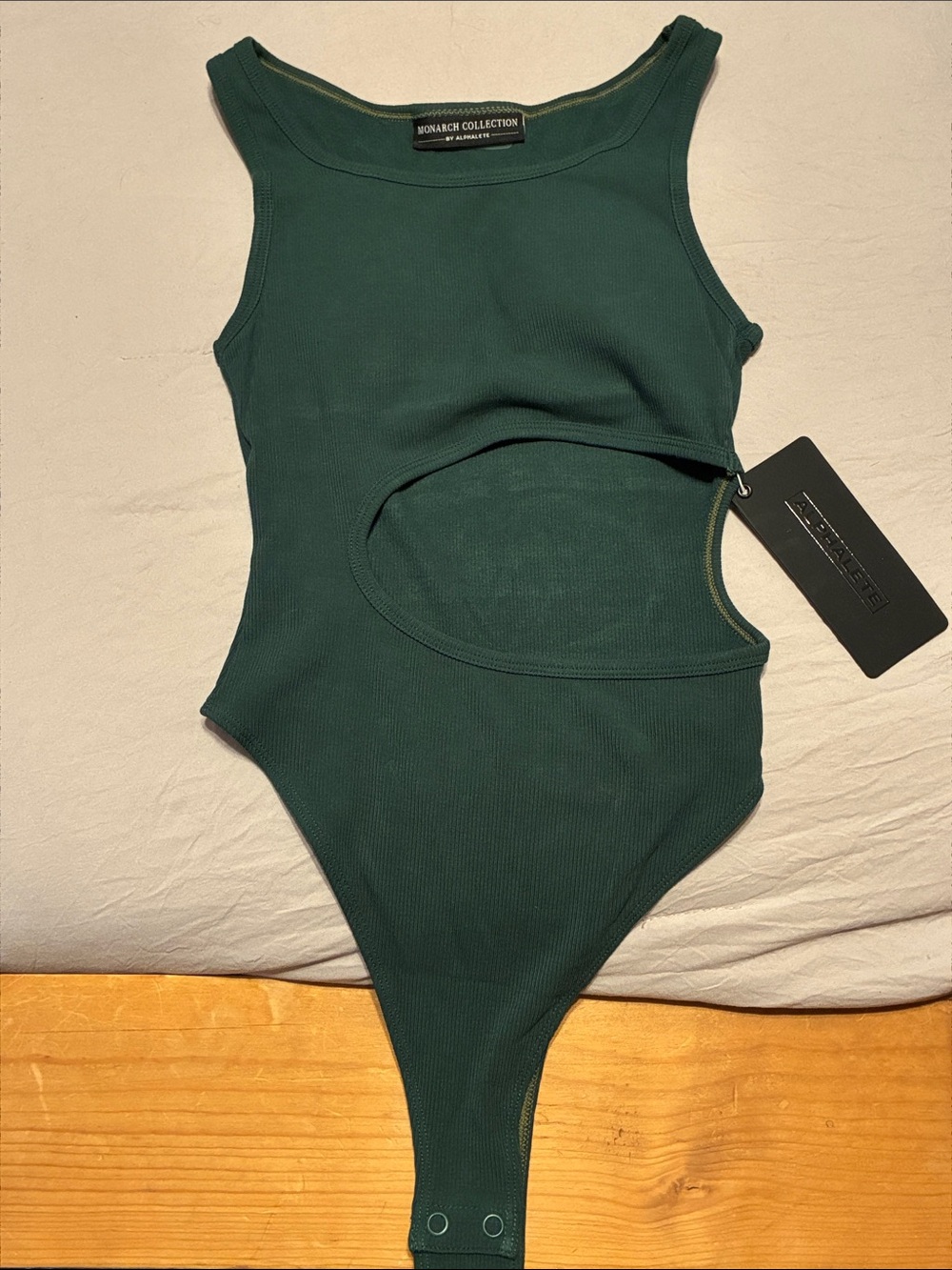 BRAND NEW: Alphalete Forest Green One-Piece Bodysuit